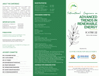 International Conference on Advanced Trends in Renewable Energy (ICATRE22) International Conference Poster